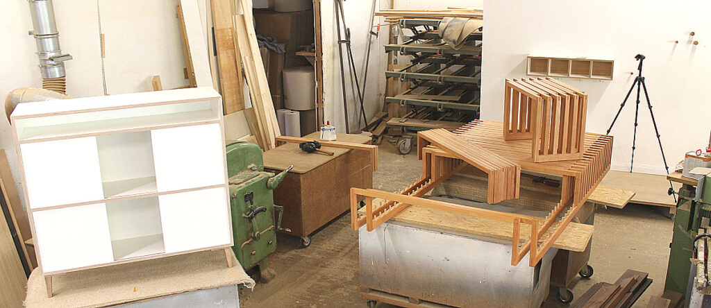 Möbel in der Werkstatt